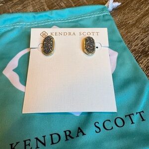 Kendra Scott Gold and Silver Oval Earrings